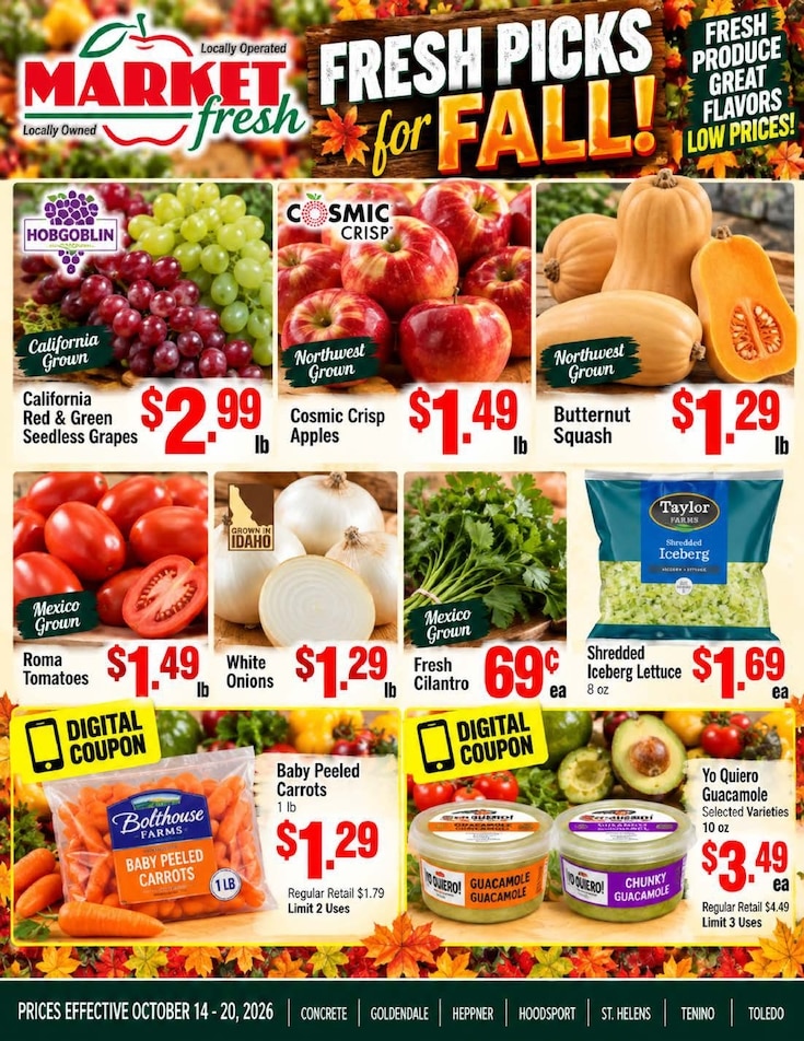 Concrete Market Fresh Weekly Ad October 14 - 20, 2026