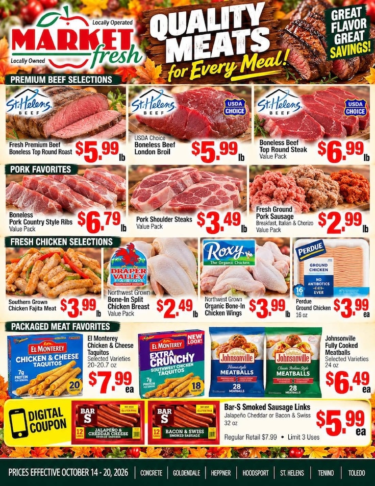 Concrete Market Fresh Weekly Ad October 14 - 20, 2026