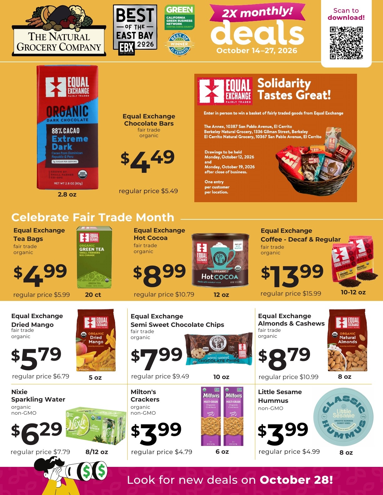 Natural Grocery Company Sales B Weekly Ad October 14 - 28, 2026