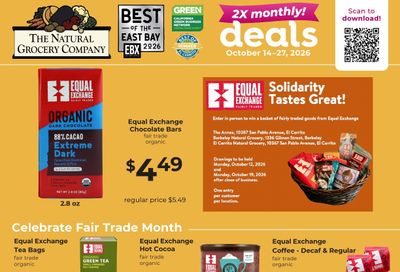 Natural Grocery Company Sales B Weekly Ad October 14 - 28, 2026