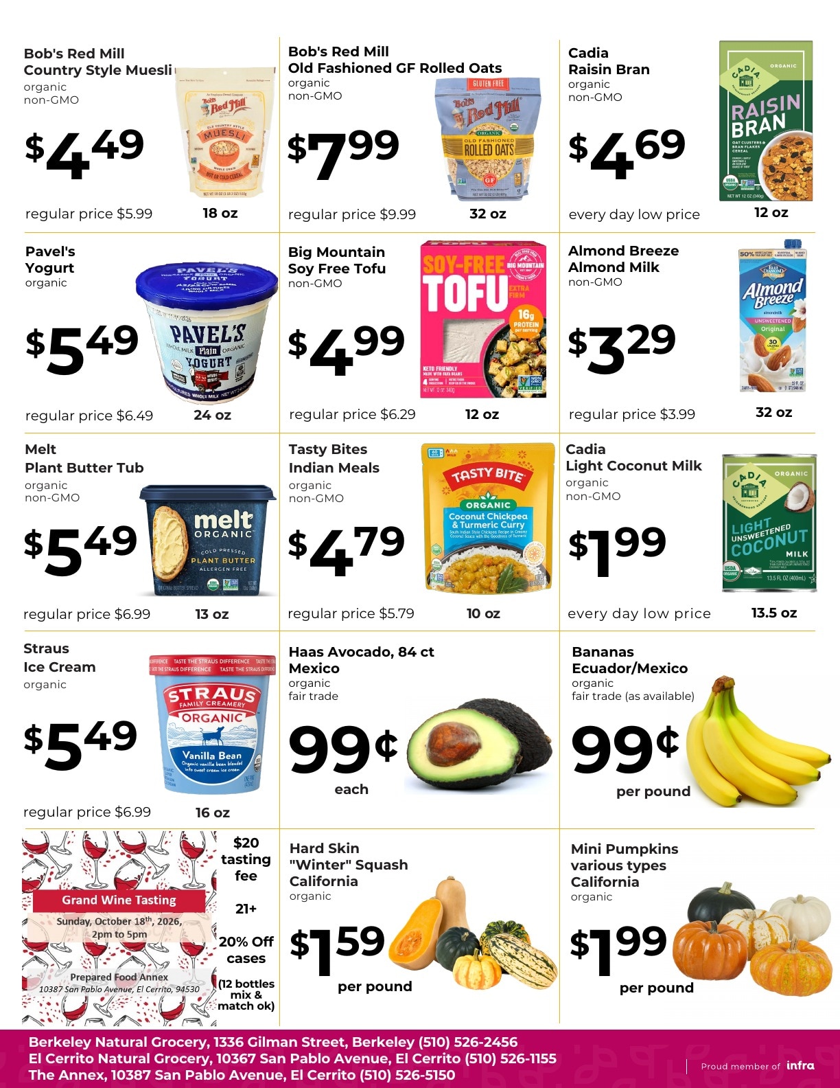 Natural Grocery Company Sales B Weekly Ad October 14 - 28, 2026