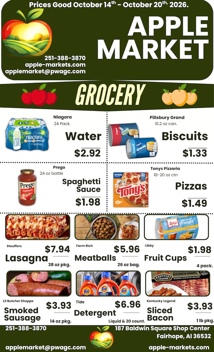 Apple Market Fairhope Weekly Ad October 14 - 20, 2026