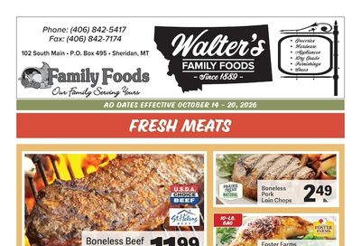 Walter's Family Foods Weekly Ad October 14 - 20, 2026