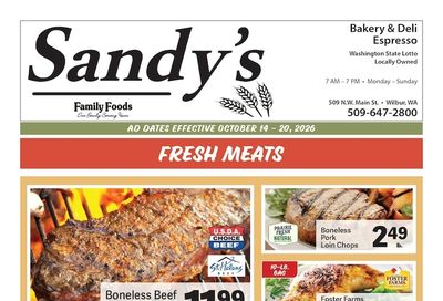 Sandy's Family Foods Weekly Ad October 14 - 20, 2026