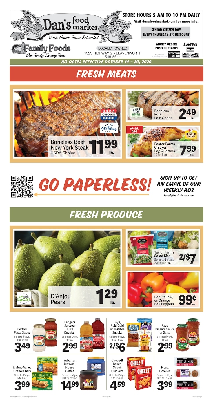 Dan's Food Market Weekly Ad October 14 - 20, 2026