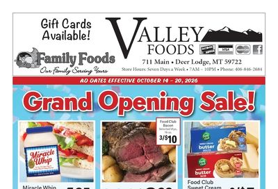 Deer Lodge Valley Foods Weekly Ad October 14 - 20, 2026