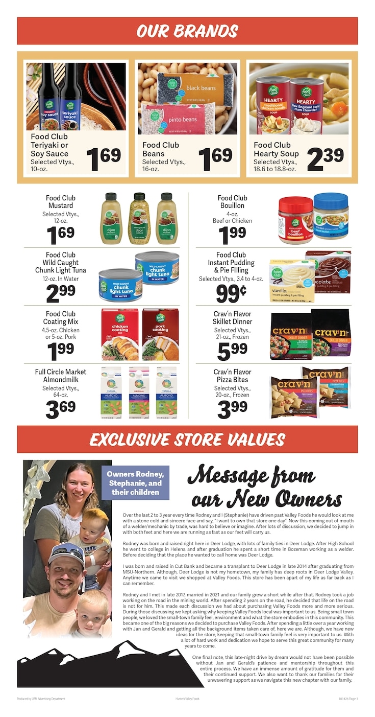 Deer Lodge Valley Foods Weekly Ad October 14 - 20, 2026