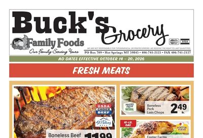 Buck's Grocery Weekly Ad October 14 - 20, 2026
