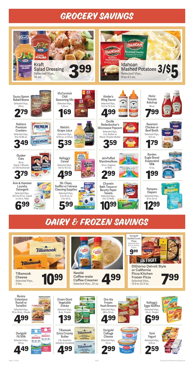 Buck's Grocery Weekly Ad October 14 - 20, 2026