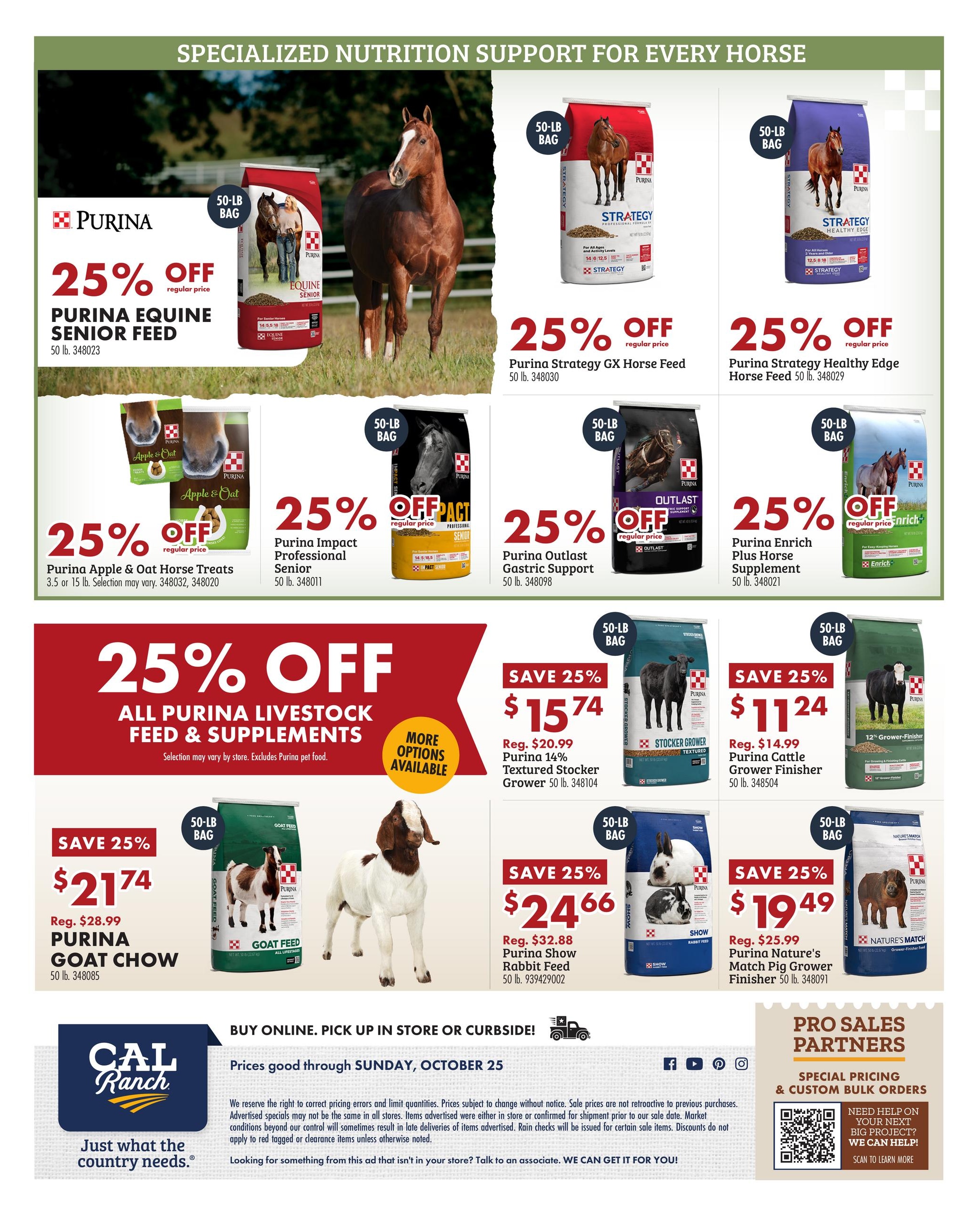 C-A-L Ranch Stores Purina Days Weekly Ad October 14 - 25, 2026