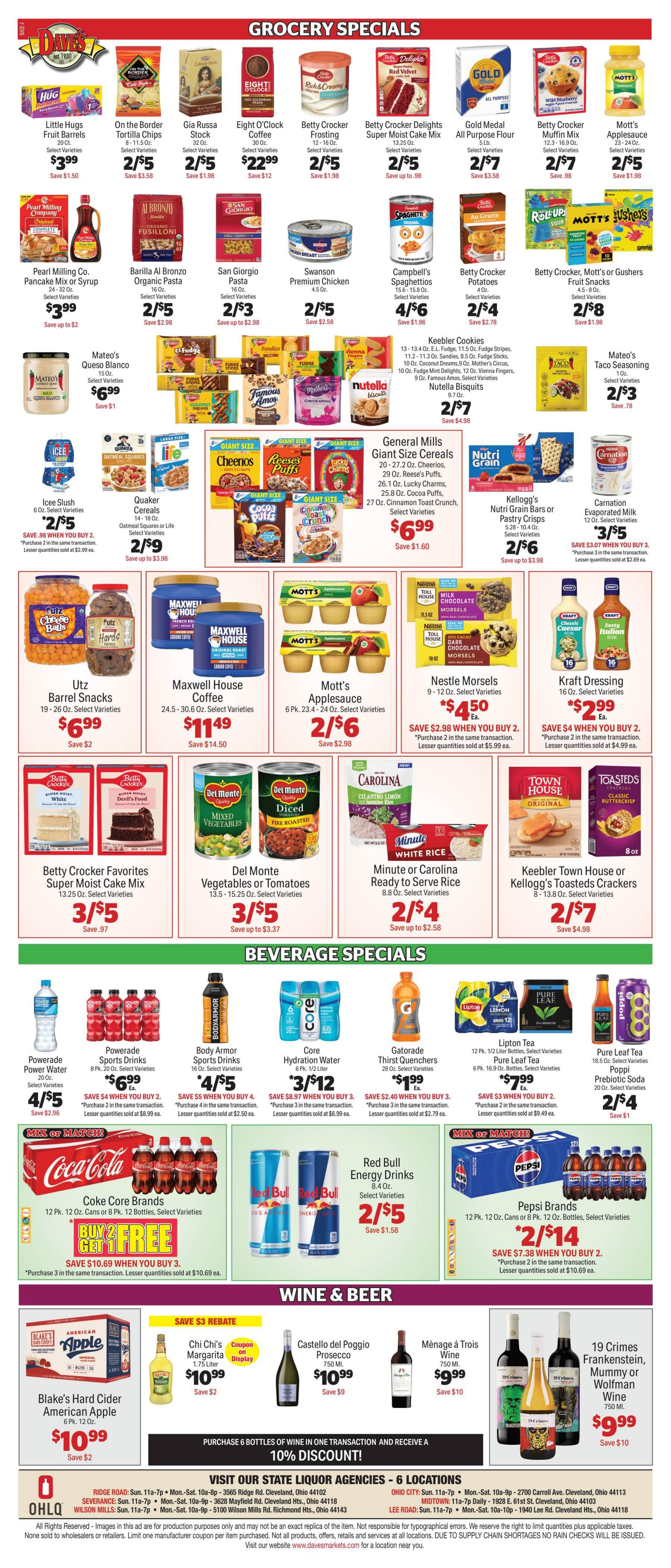 Dave's Markets Weekly Ad October 14 - 20, 2026
