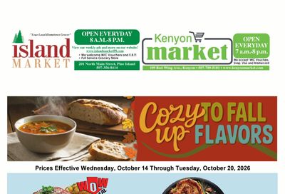 Kenyon Market Weekly Ad October 14 - 20, 2026