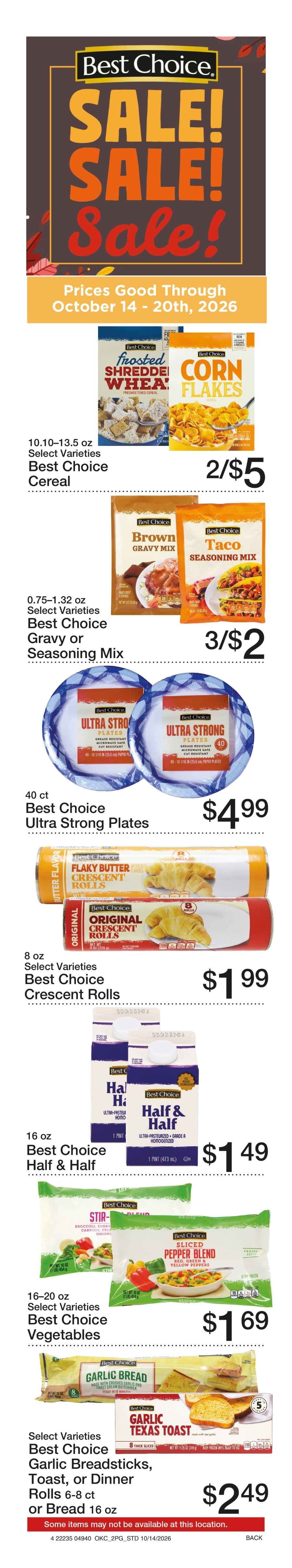 Hometown Foods Crescent Come Save With Us! Weekly Ad October 14 - 20, 2026