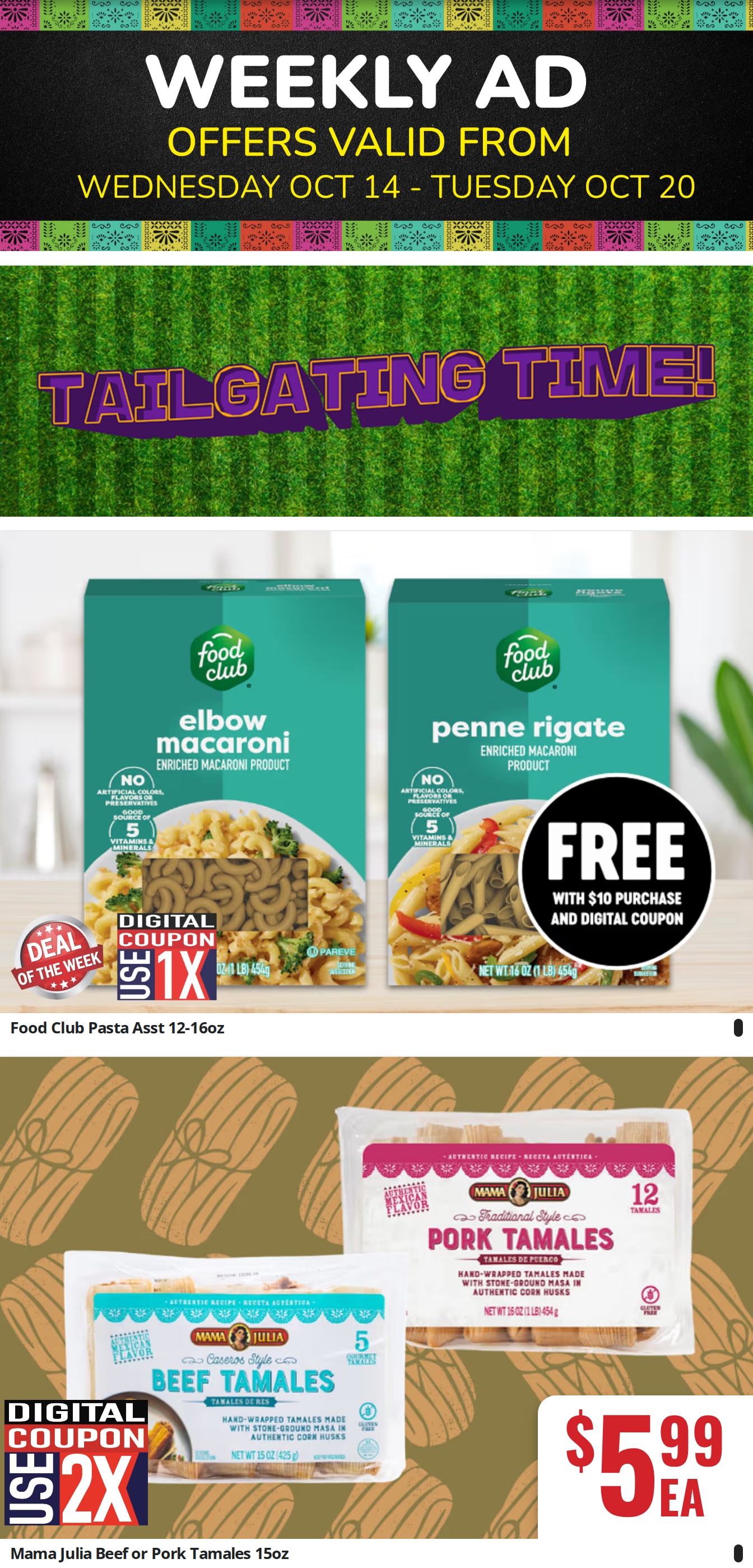 Fiesta Foods Weekly Ad October 14 - 20, 2026