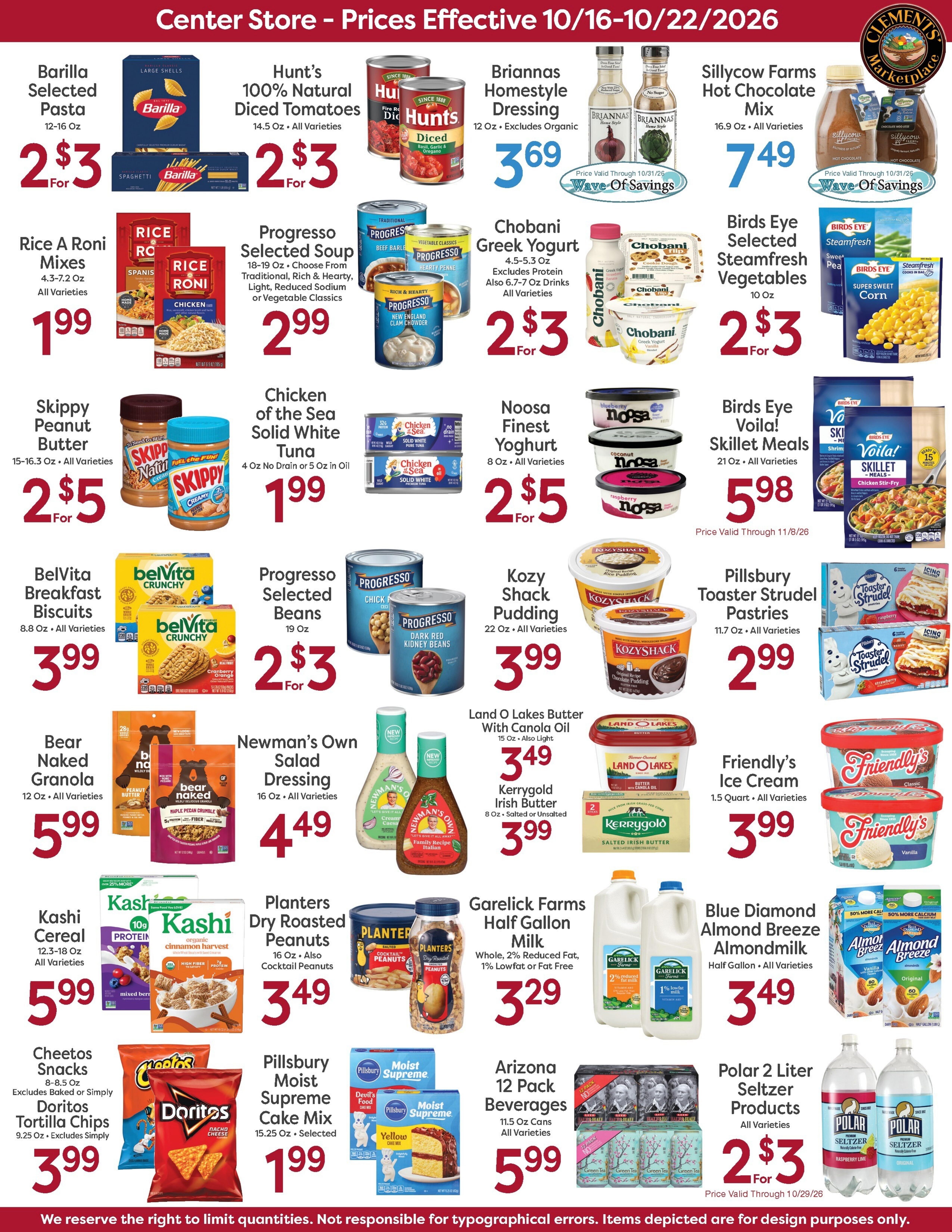 Clements' Marketplace (Plymouth, MA) Weekly Ad October 16 - 22, 2026