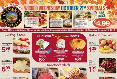 Clements' Marketplace (Rhode Island) Weekly Ad October 16 - 22, 2026