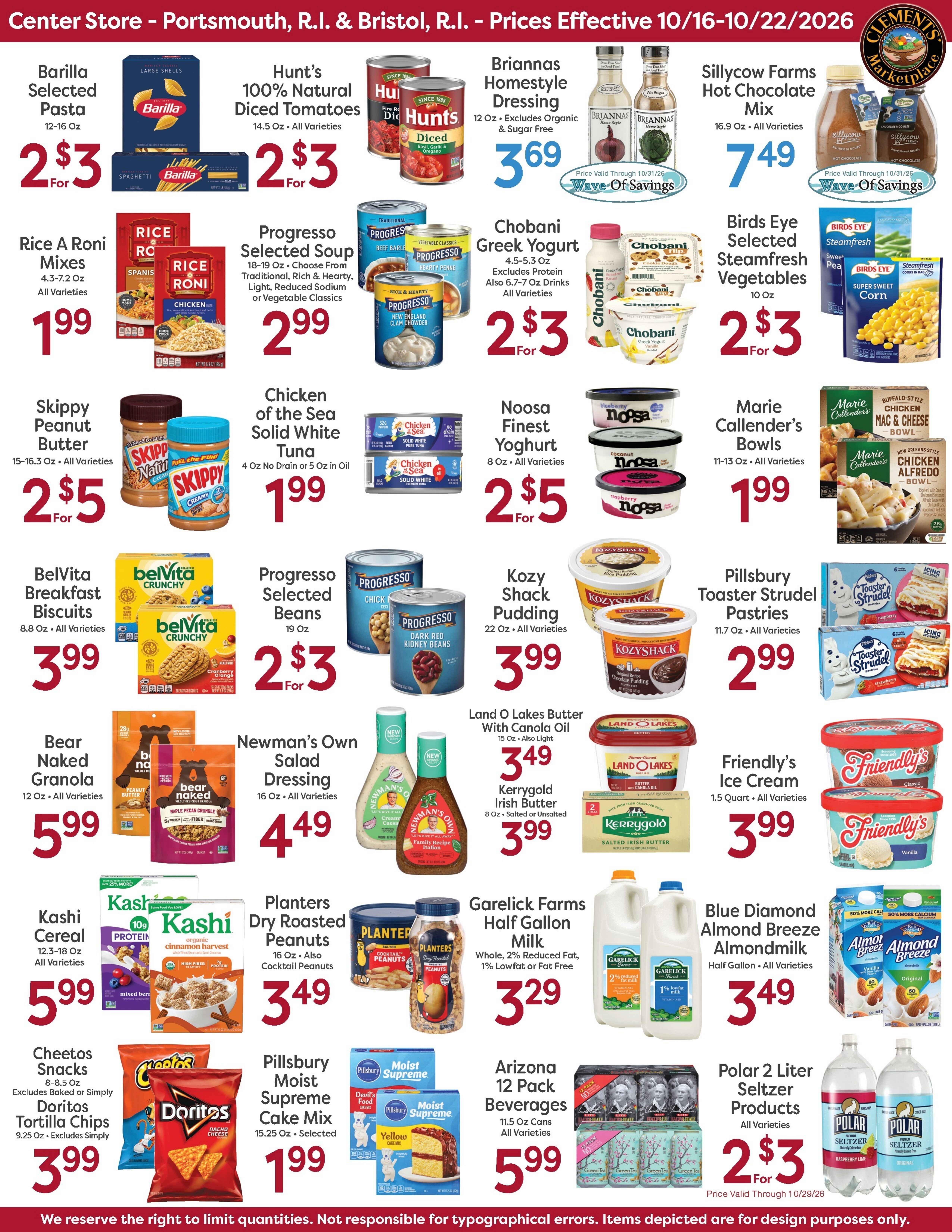 Clements' Marketplace (Rhode Island) Weekly Ad October 16 - 22, 2026