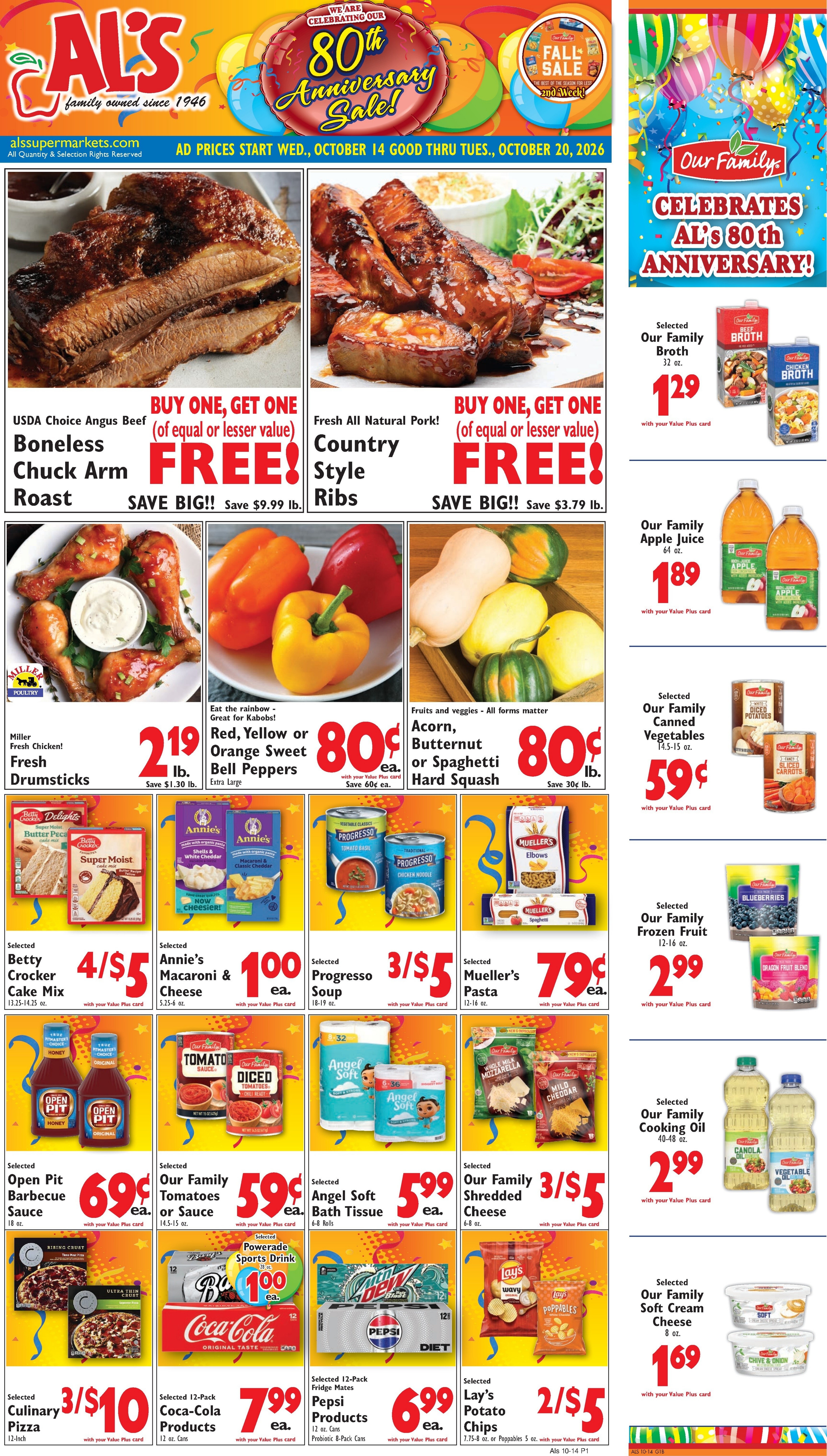 Al's Supermarket (Indiana) Weekly Ad October 14 - 20, 2026