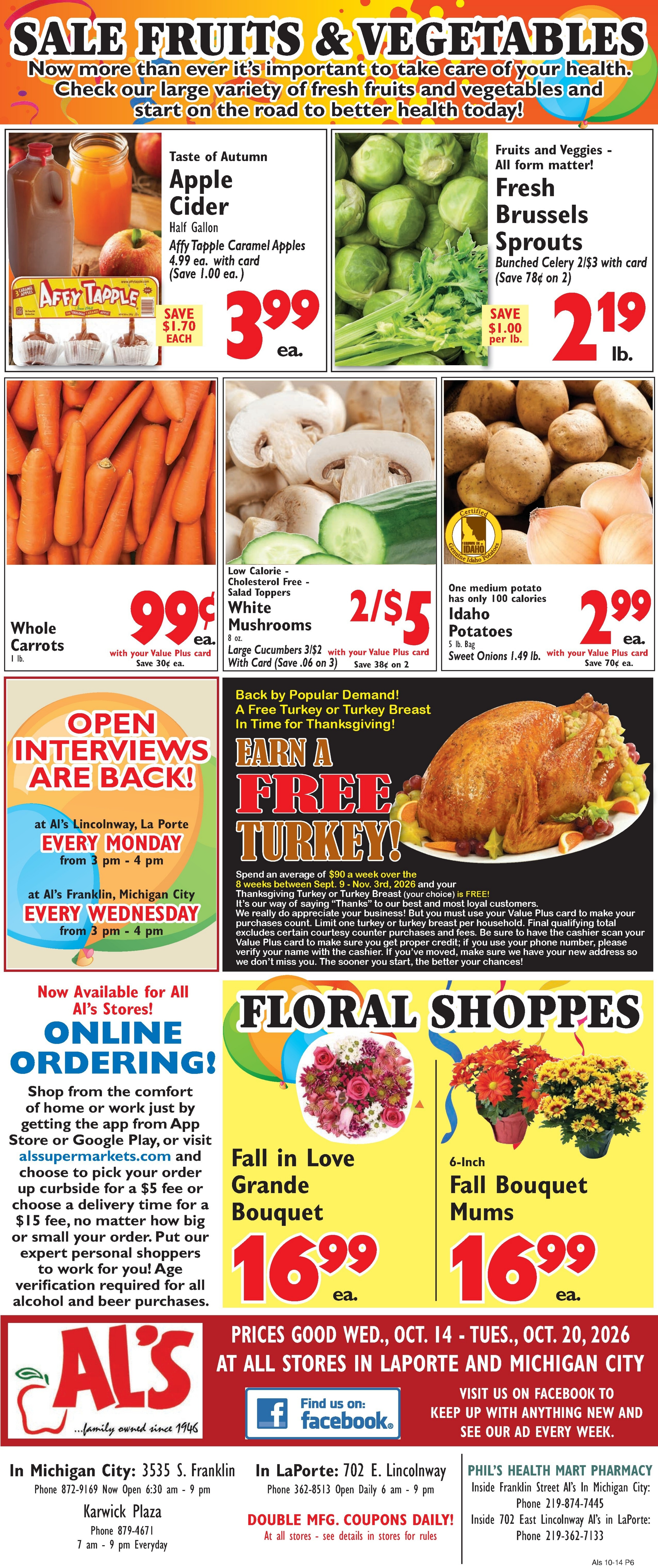 Al's Supermarket (Indiana) Weekly Ad October 14 - 20, 2026
