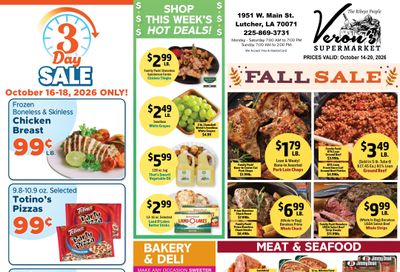 Veron's Supermarket Weekly Ad October 14 - 20, 2026