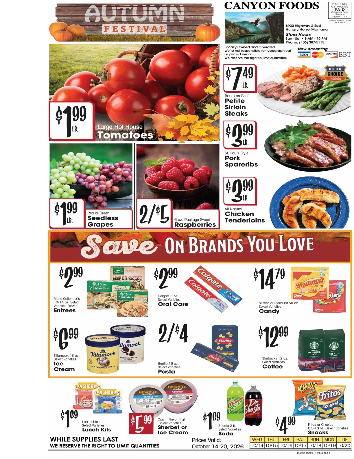 Canyon Foods Weekly Ad October 14 - 20, 2026