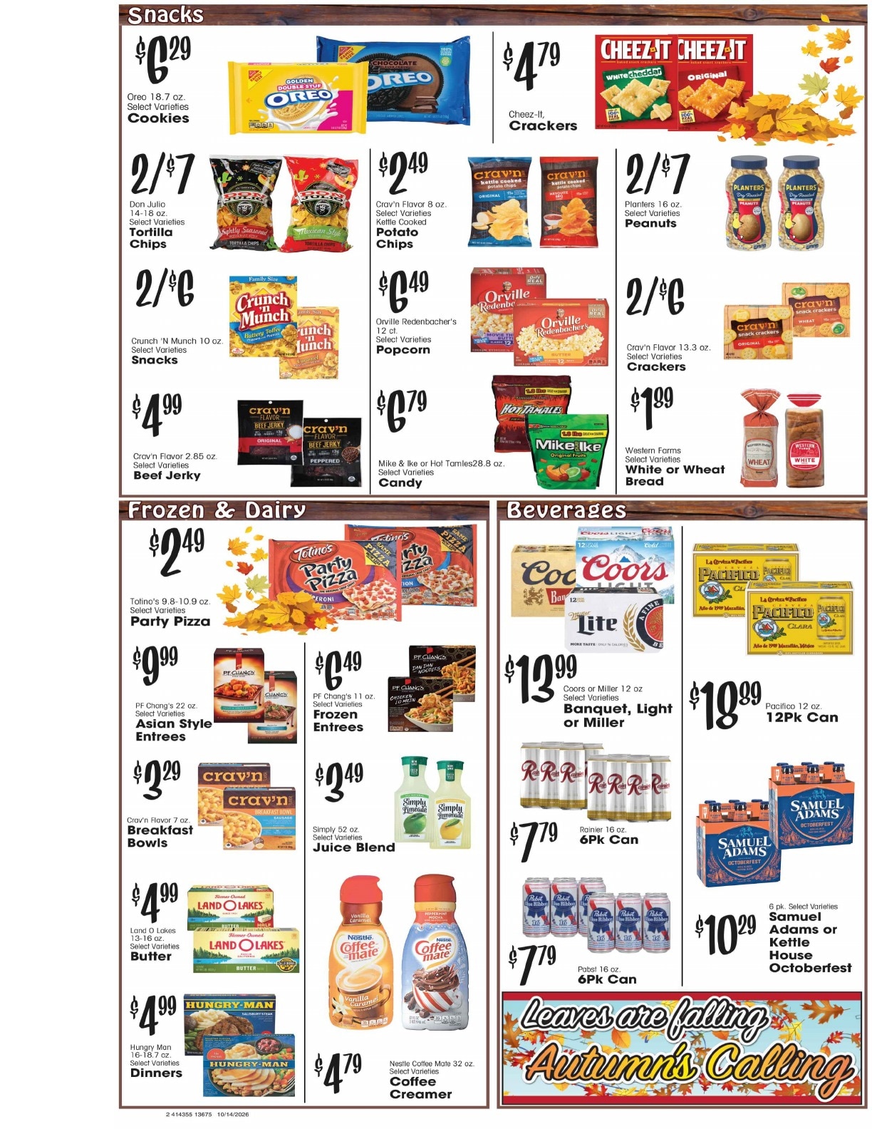 Canyon Foods Weekly Ad October 14 - 20, 2026
