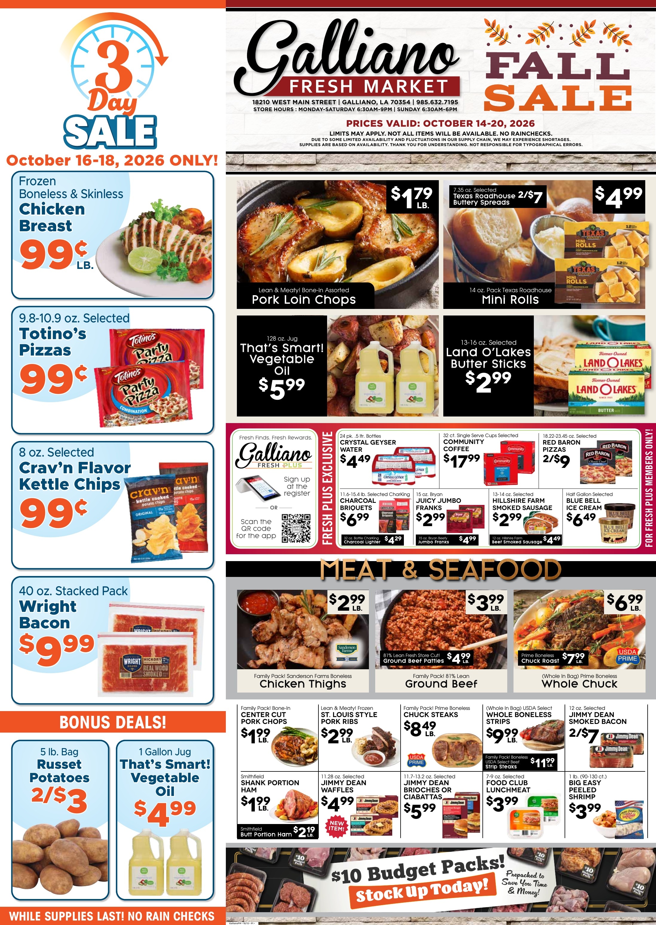 Galliano Fresh Market Weekly Ad October 14 - 20, 2026
