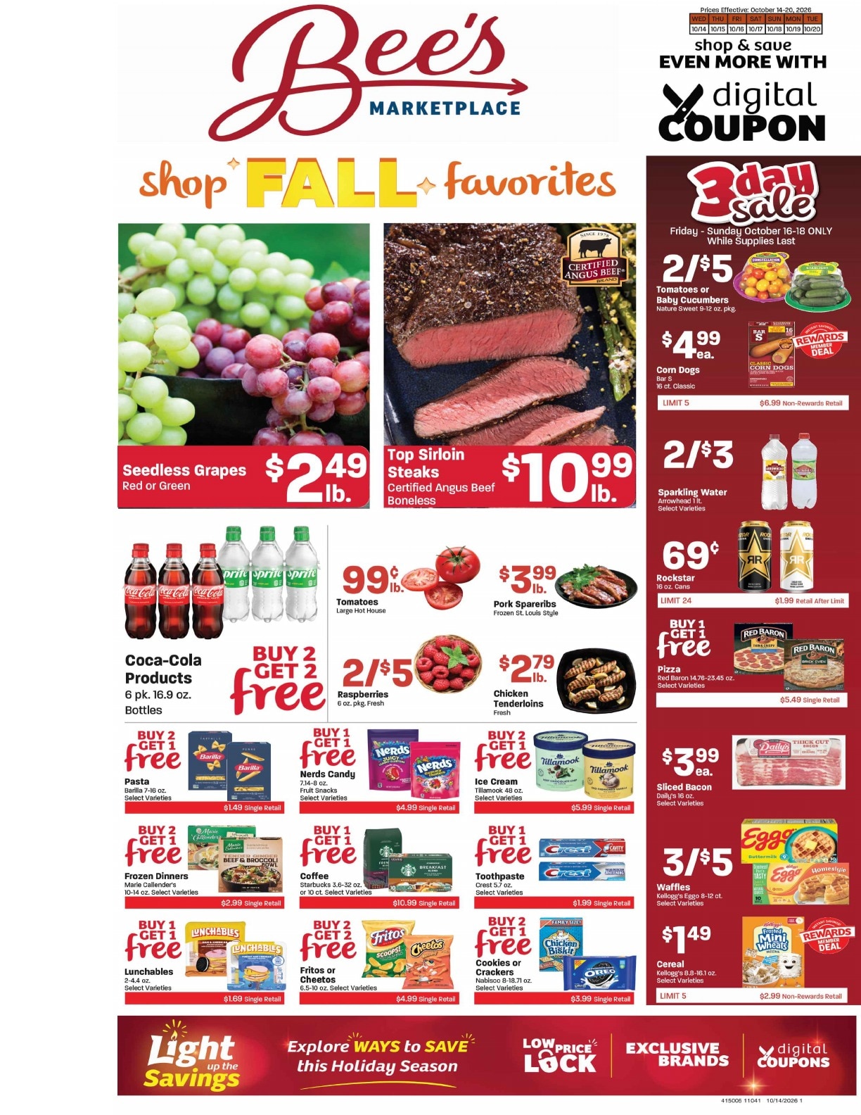 Bee's Marketplace Weekly Ad October 14 - 20, 2026