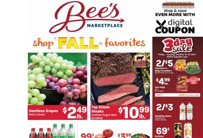 Bee's Marketplace Weekly Ad October 14 - 20, 2026