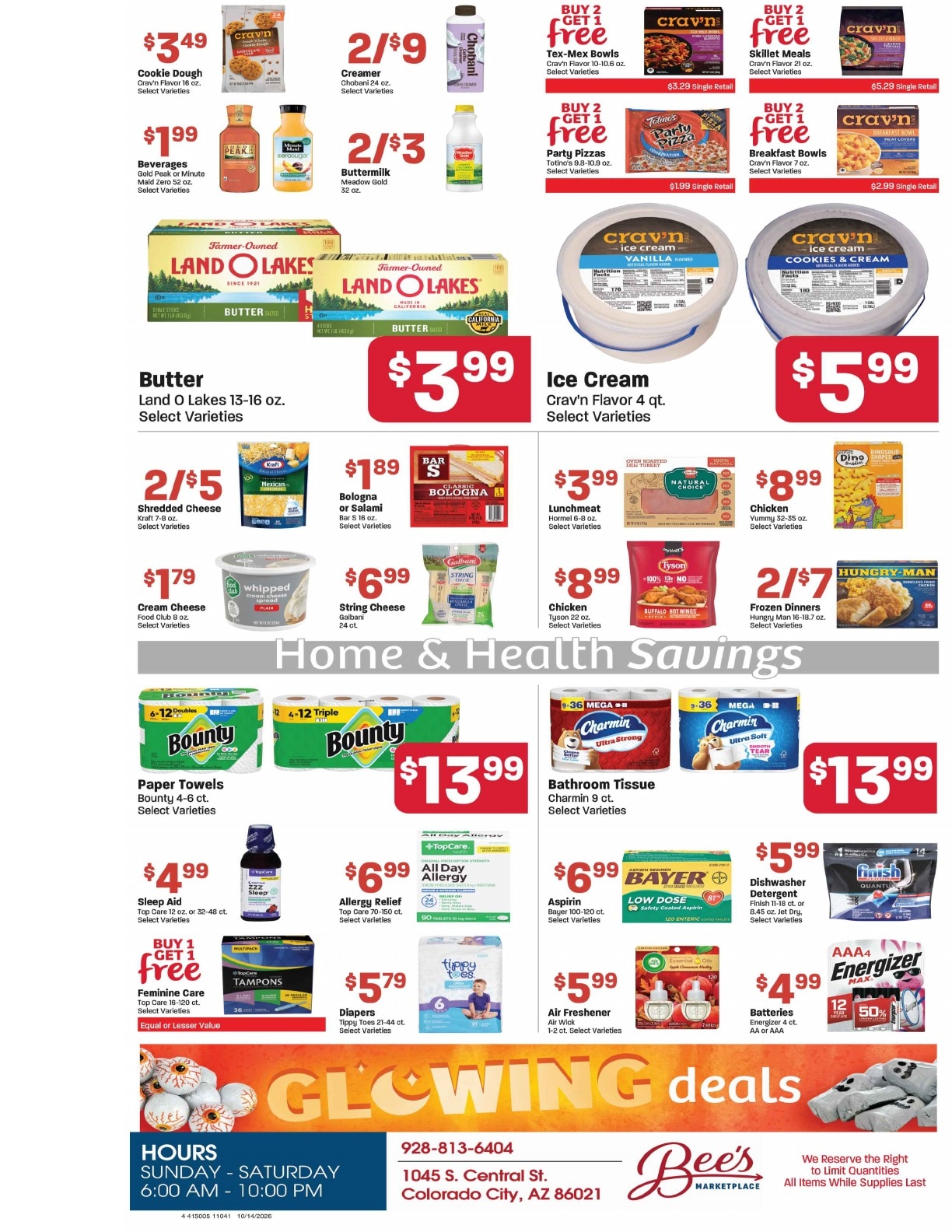 Bee's Marketplace Weekly Ad October 14 - 20, 2026