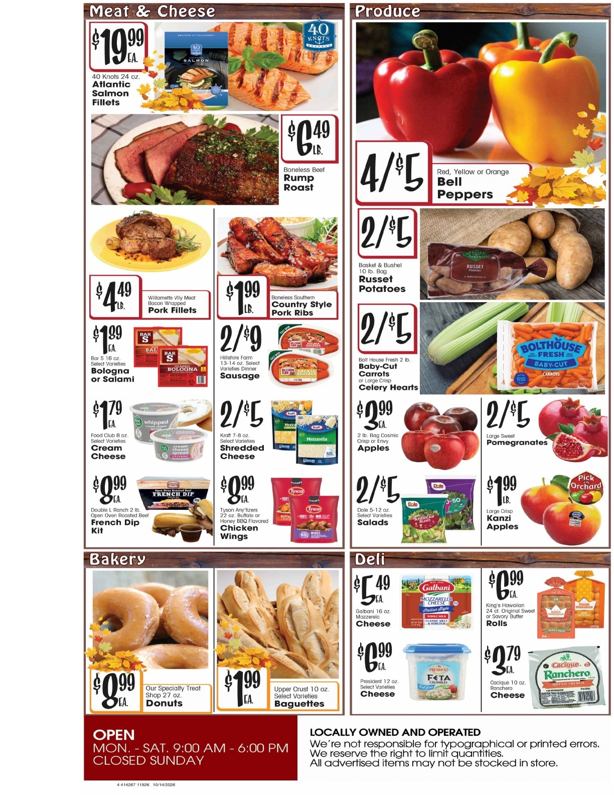 Burney's Weekly Ad October 14 - 20, 2026