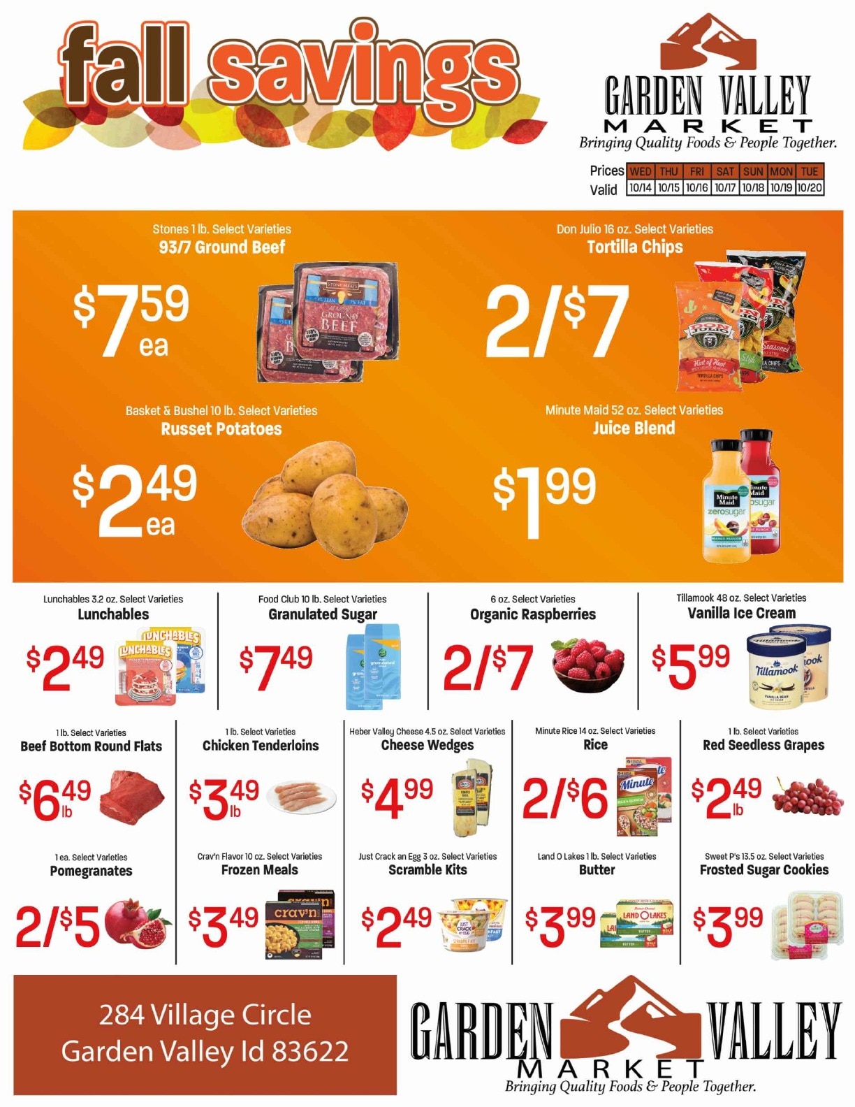 Garden Valley Market Weekly Ad October 14 - 20, 2026