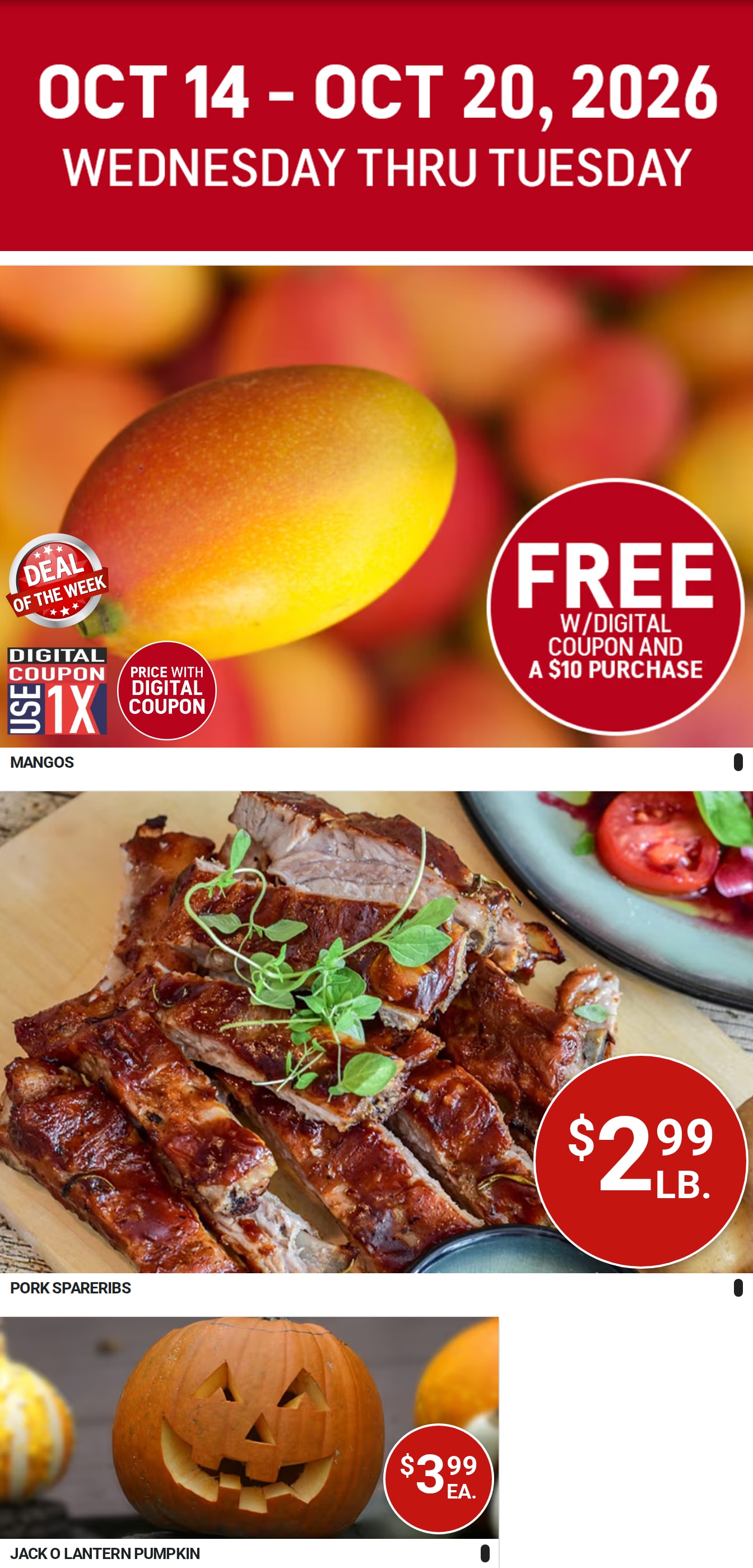 LaGree's Food Stores Weekly Ad October 14 - 20, 2026