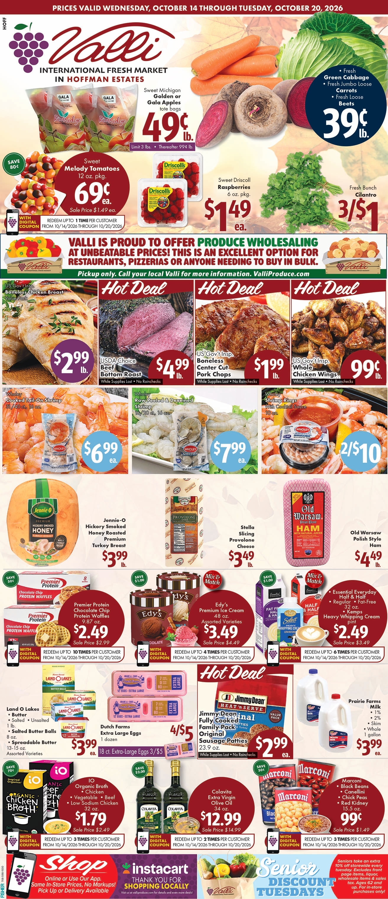 Valli Produce (Hoffman Estates, IL) Weekly Ad October 14 - 20, 2026