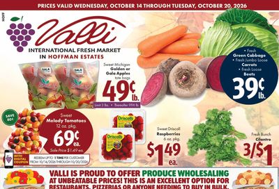 Valli Produce (Hoffman Estates, IL) Weekly Ad October 14 - 20, 2026