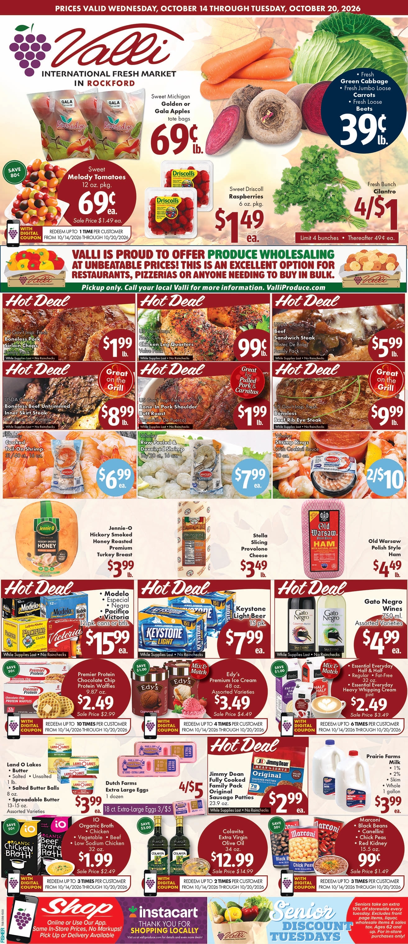 Valli Produce (Rockford, IL) Weekly Ad October 14 - 20, 2026
