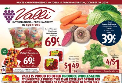 Valli Produce (Rockford, IL) Weekly Ad October 14 - 20, 2026