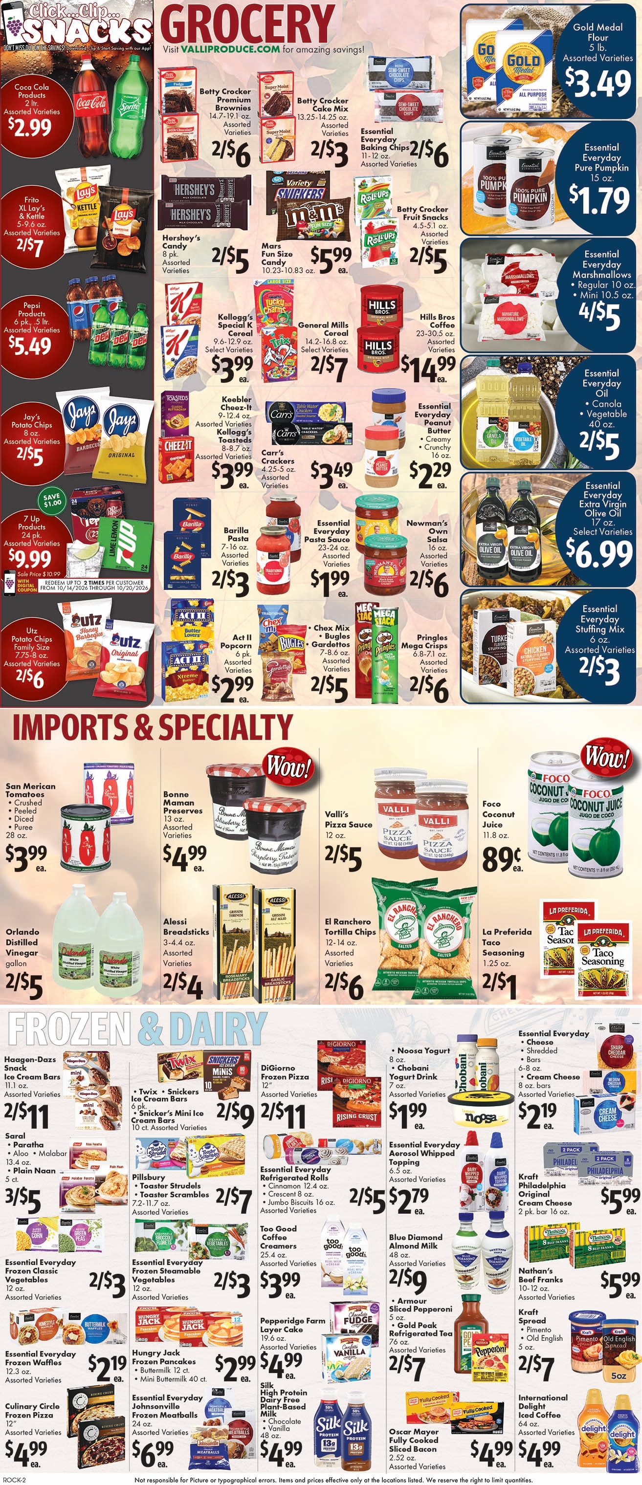 Valli Produce (Rockford, IL) Weekly Ad October 14 - 20, 2026