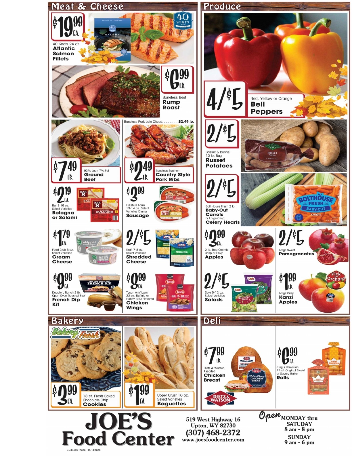 Joe's Food Center Weekly Ad October 14 - 20, 2026
