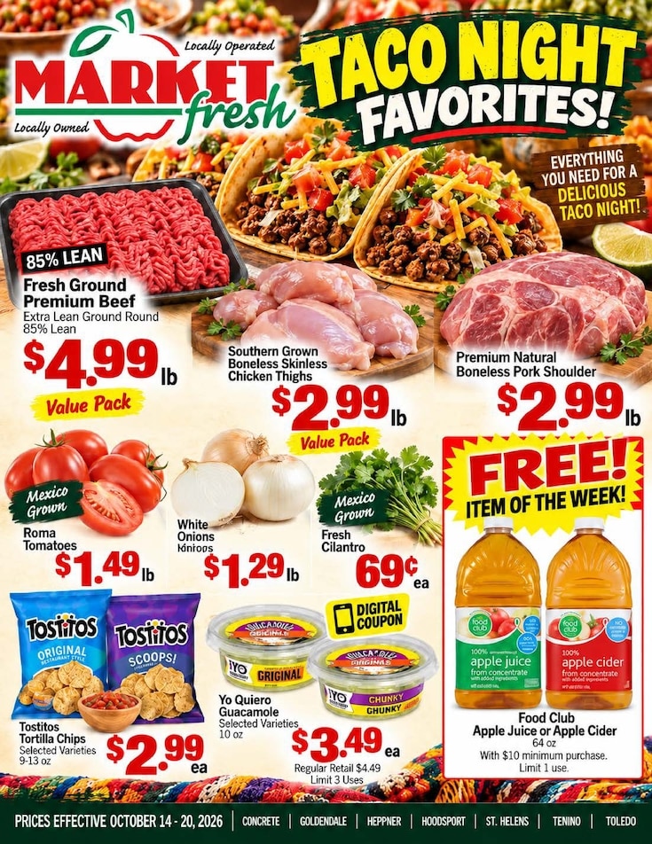 Goldendale Market Fresh Weekly Ad October 14 - 20, 2026