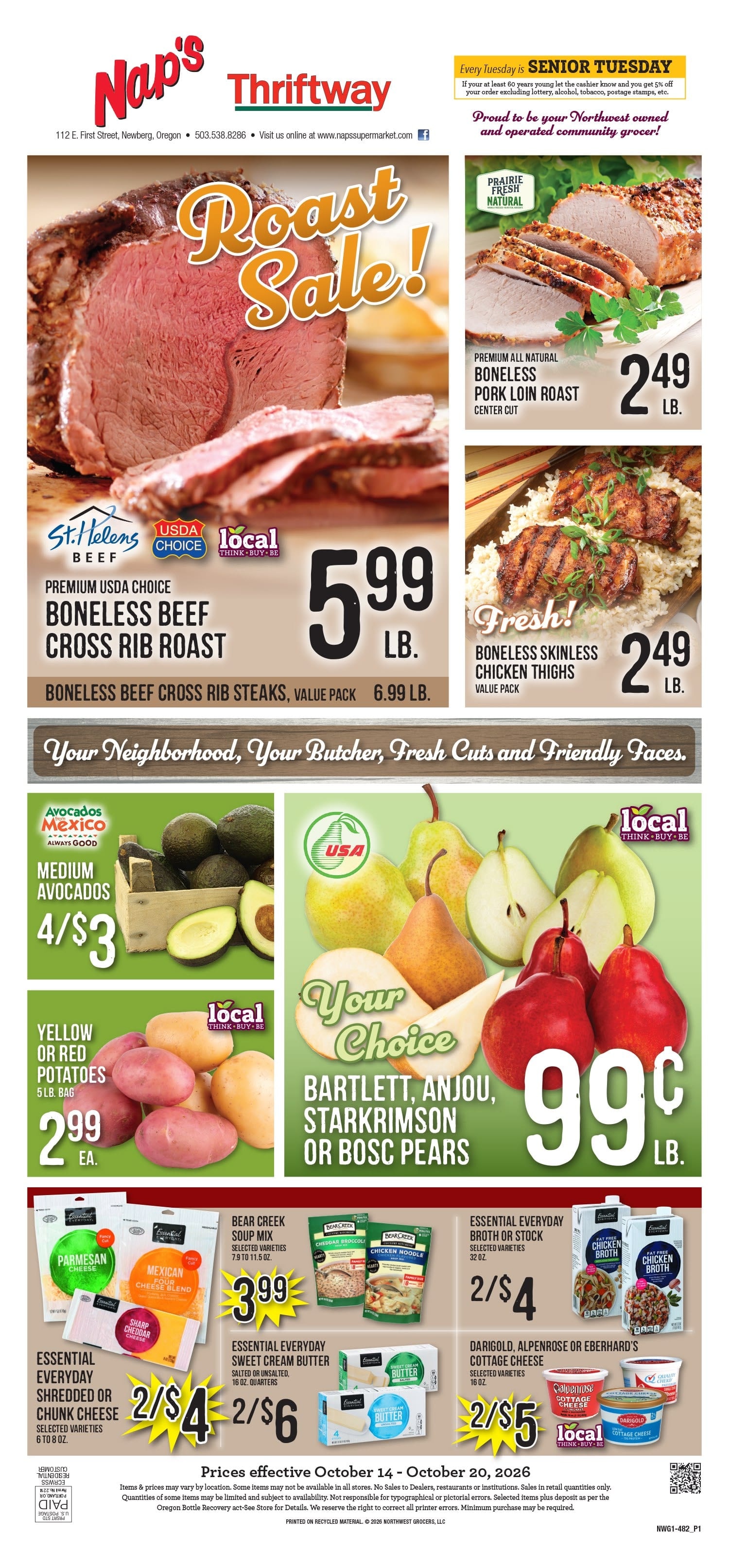 Nap's Thriftway Weekly Ad October 14 - 20, 2026