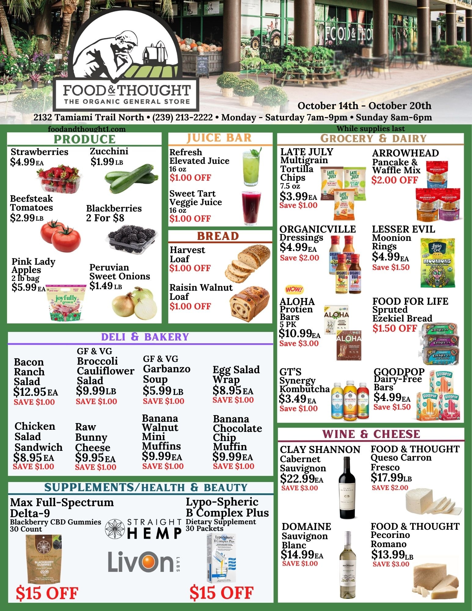 Food & Thought Weekly Ad October 14 - 20, 2026