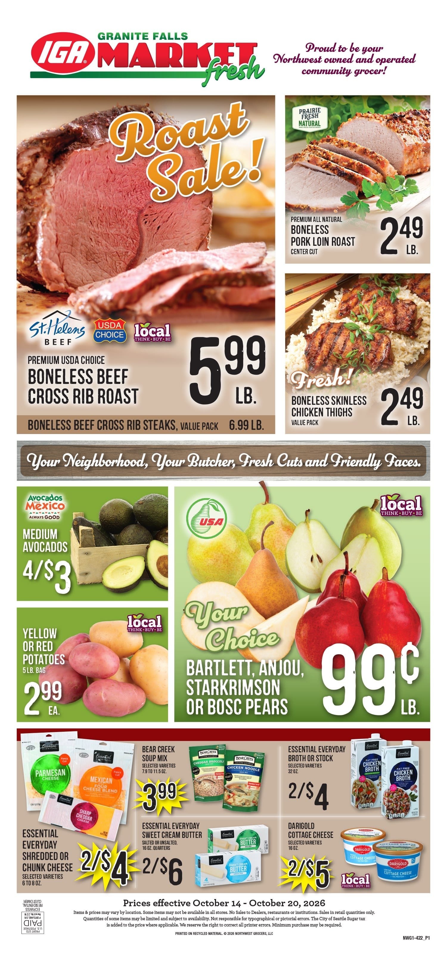 Granite Falls IGA Weekly Ad October 14 - 20, 2026