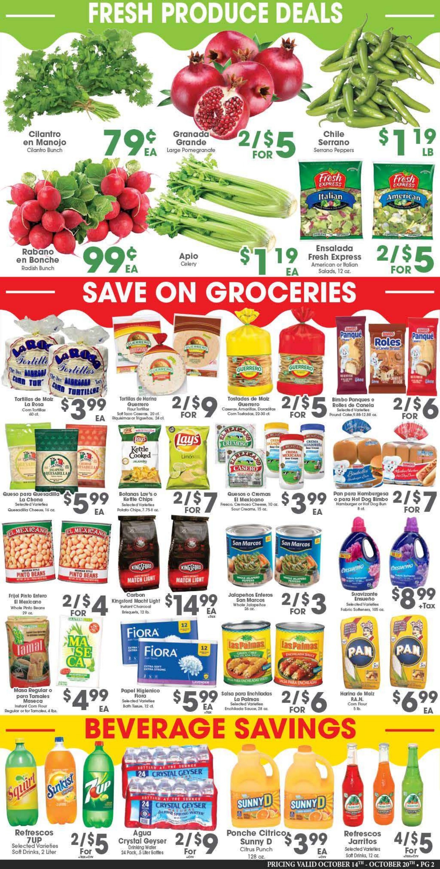 Arteaga's Food Center Weekly Ad October 14 - 20, 2026
