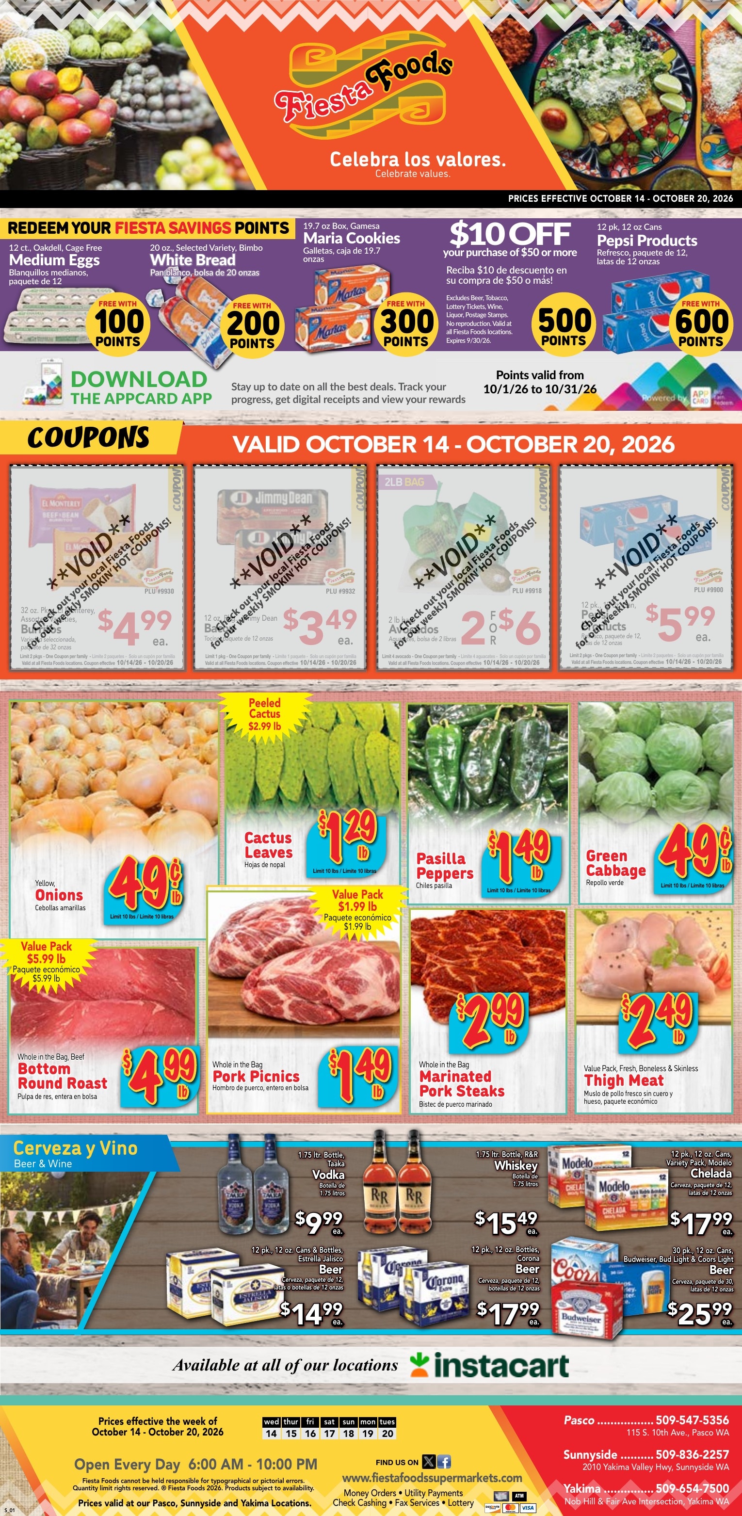 Fiesta Foods SuperMarkets Weekly Ad October 14 - 20, 2026