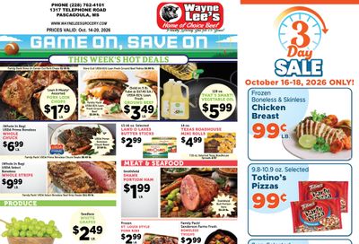 Wayne Lee's Grocery & Market Weekly Ad October 14 - 20, 2026