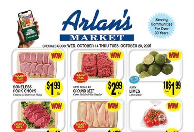 Arlan's Market (Cameron and other locations, TX) Weekly Ad October 14 - 20, 2026
