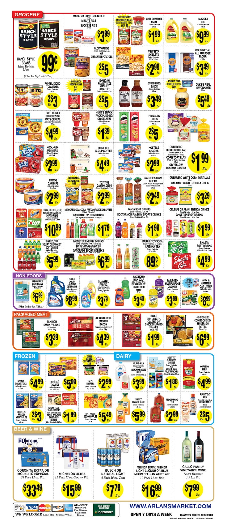 Arlan's Market (Cameron and other locations, TX) Weekly Ad October 14 - 20, 2026