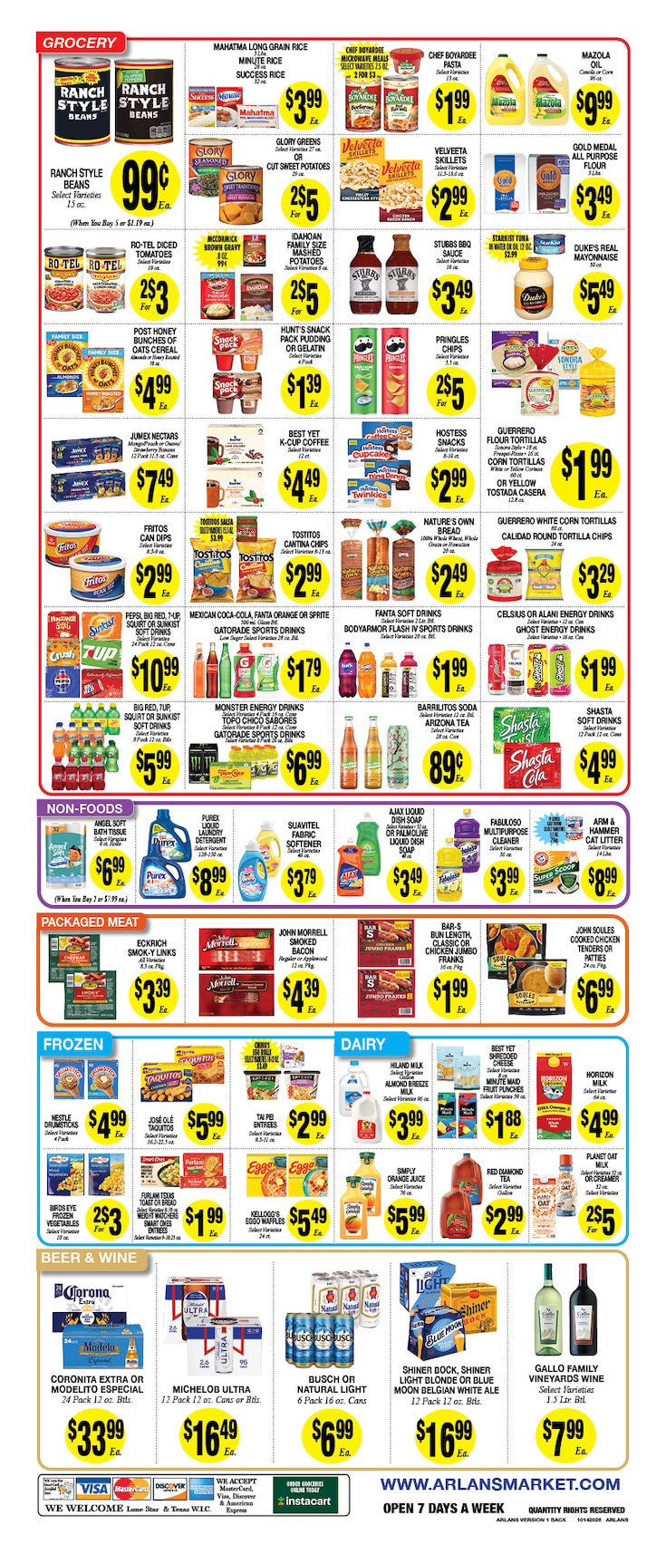 Arlan's Market (Freeport and other locations, TX) Weekly Ad October 14 - 20, 2026