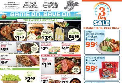 Raintree Market (Baldwin and Jeanerette, LA) Weekly Ad October 14 - 20, 2026